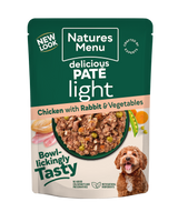 Natures Menu Complete Meal Light Chicken and Rabbit Adult Dog Food Pouch 300g