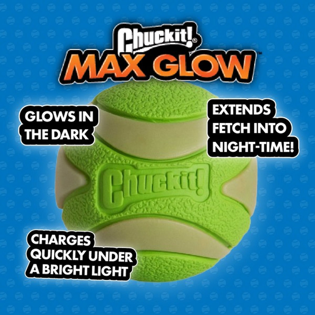 Chuckit! Max Glow Ultra Squeaker Ball Medium