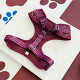 Cocopup Mulberry Plaid Adjustable Neck Harness
