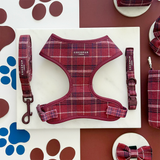 Cocopup Mulberry Plaid Dog Collar