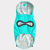 GF Pet Elasto-Fit Reversible Dog Raincoat Aqua Iridescent