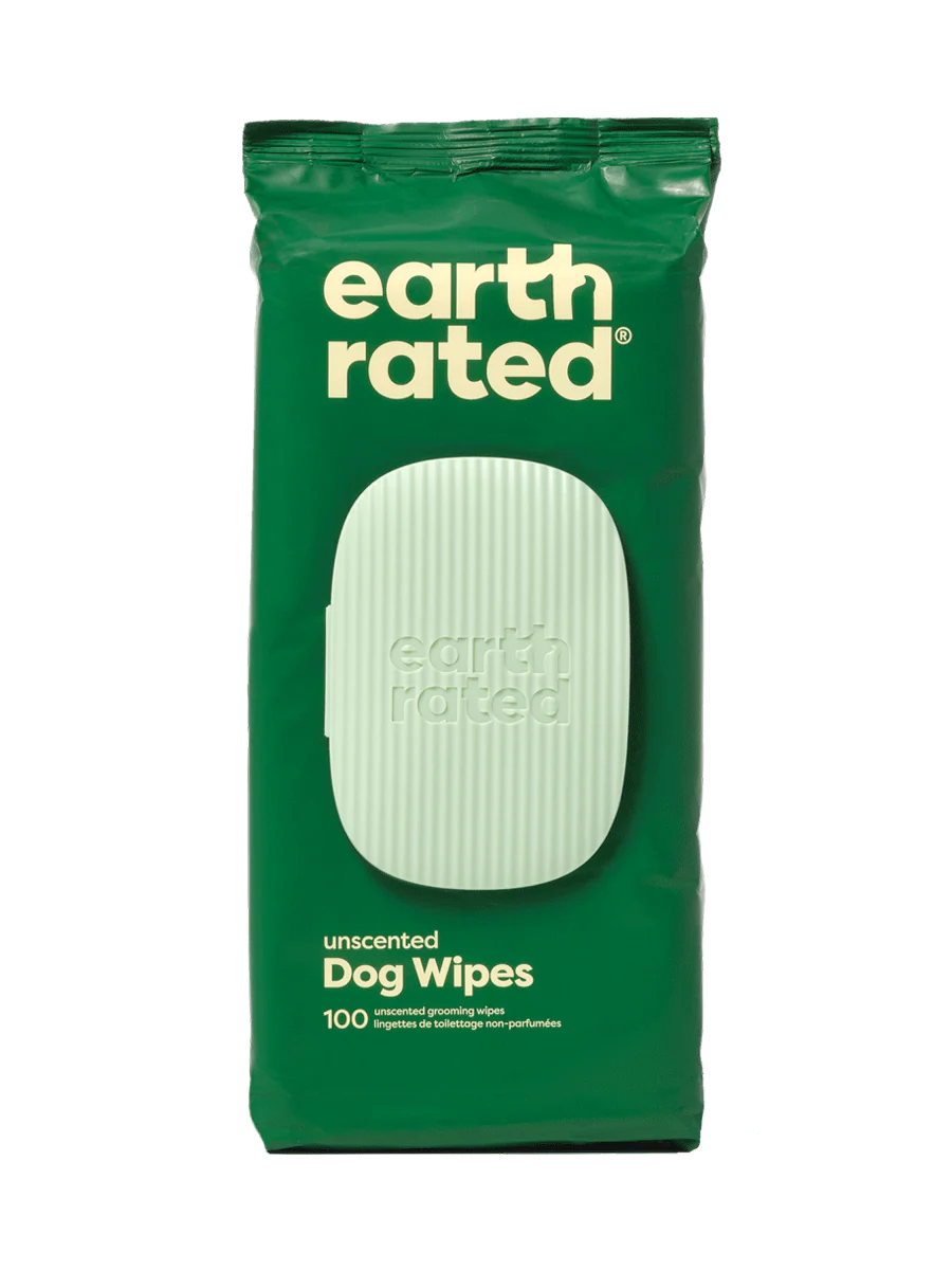 Earth Rated Pet Grooming 100 Dog Wipes Lavender Scented