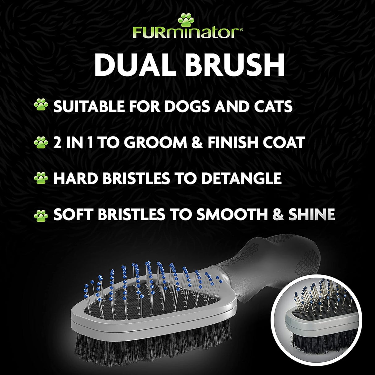 FURminator Dual Brush For Dogs And Cats