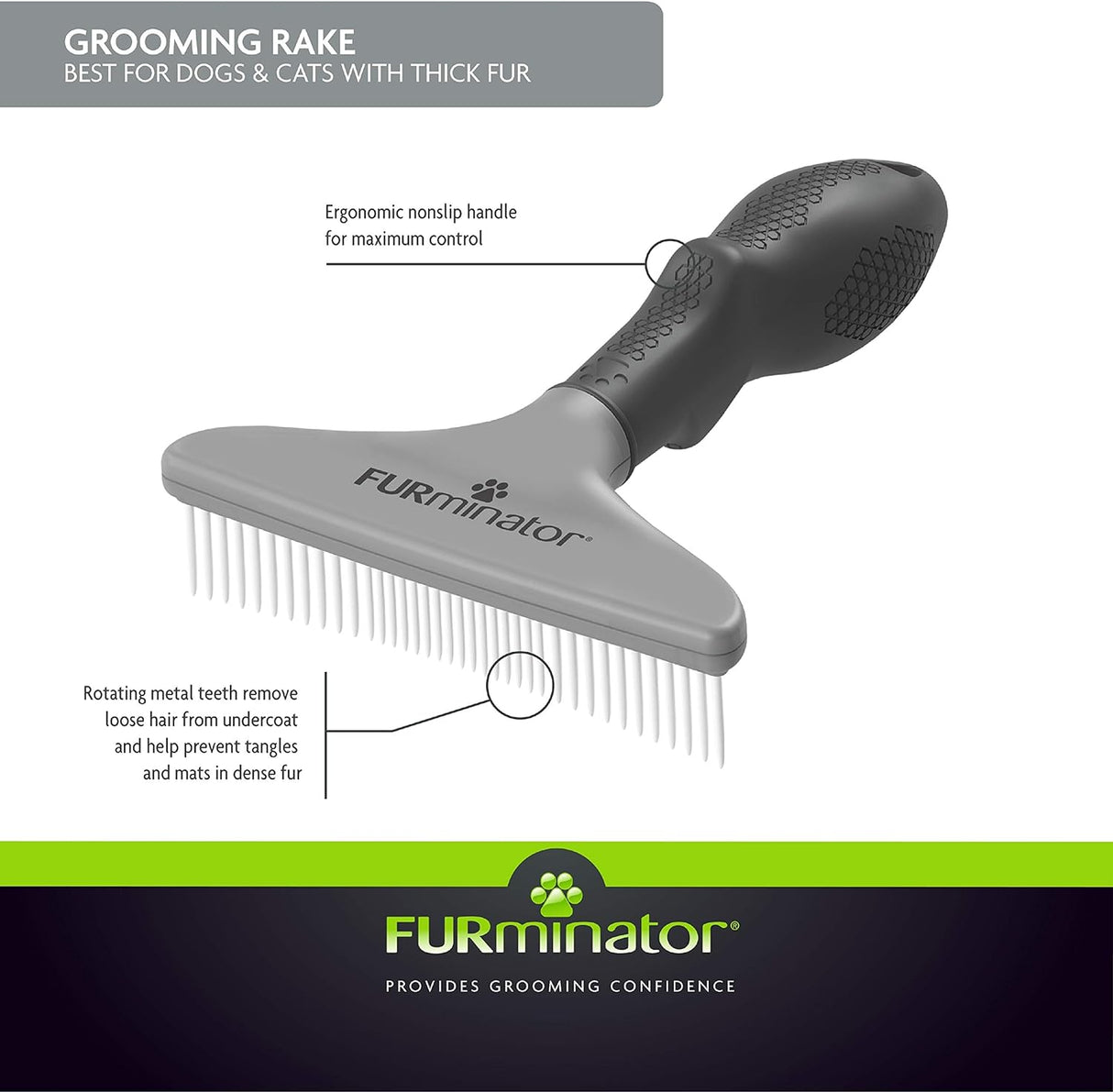 Furminator Grooming Rake For Dogs