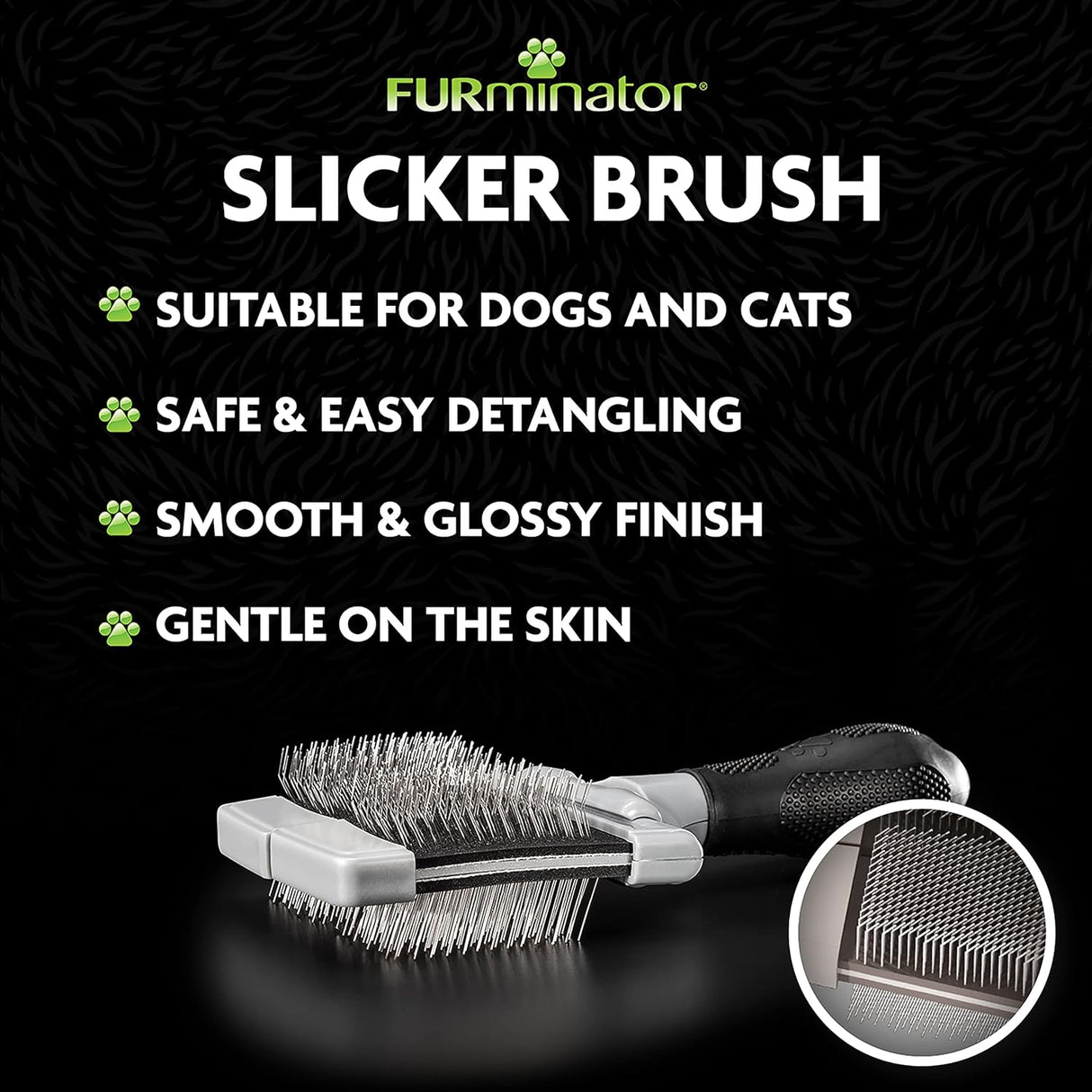 FURminator Slicker Brush Firm For Dogs And Cats