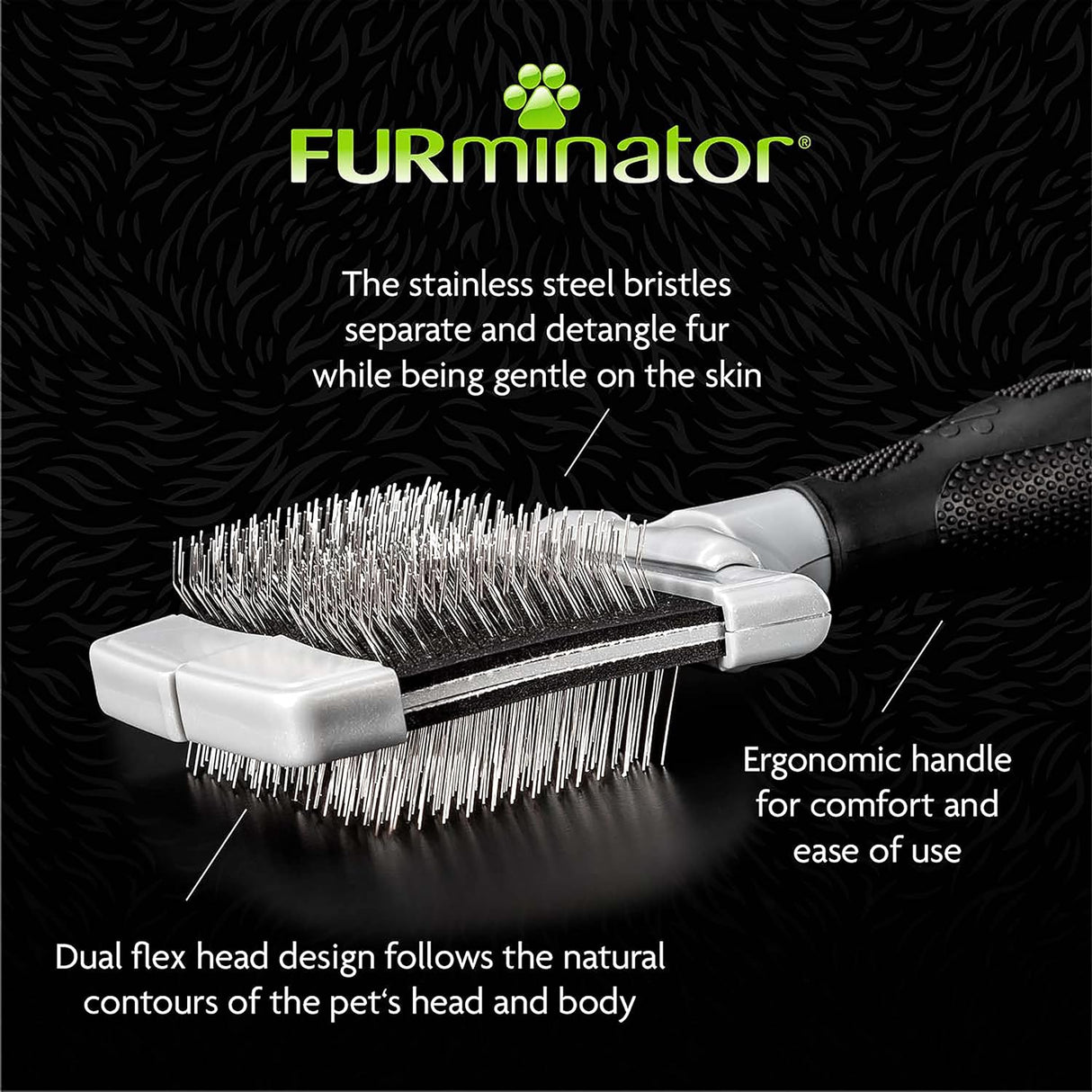 FURminator Slicker Brush Firm For Dogs And Cats