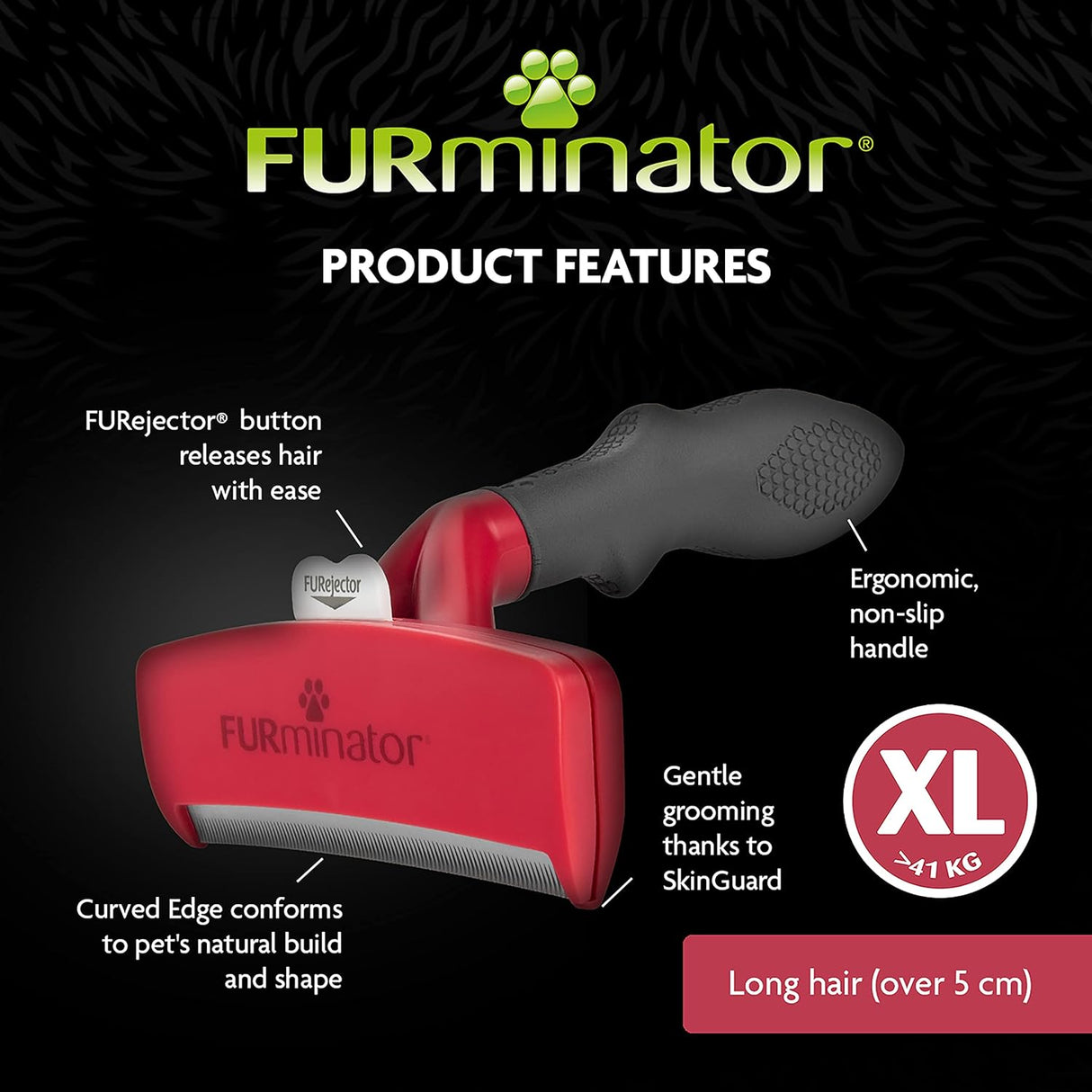 FURminator Undercoat Deshedding Tool Long Hair Dog