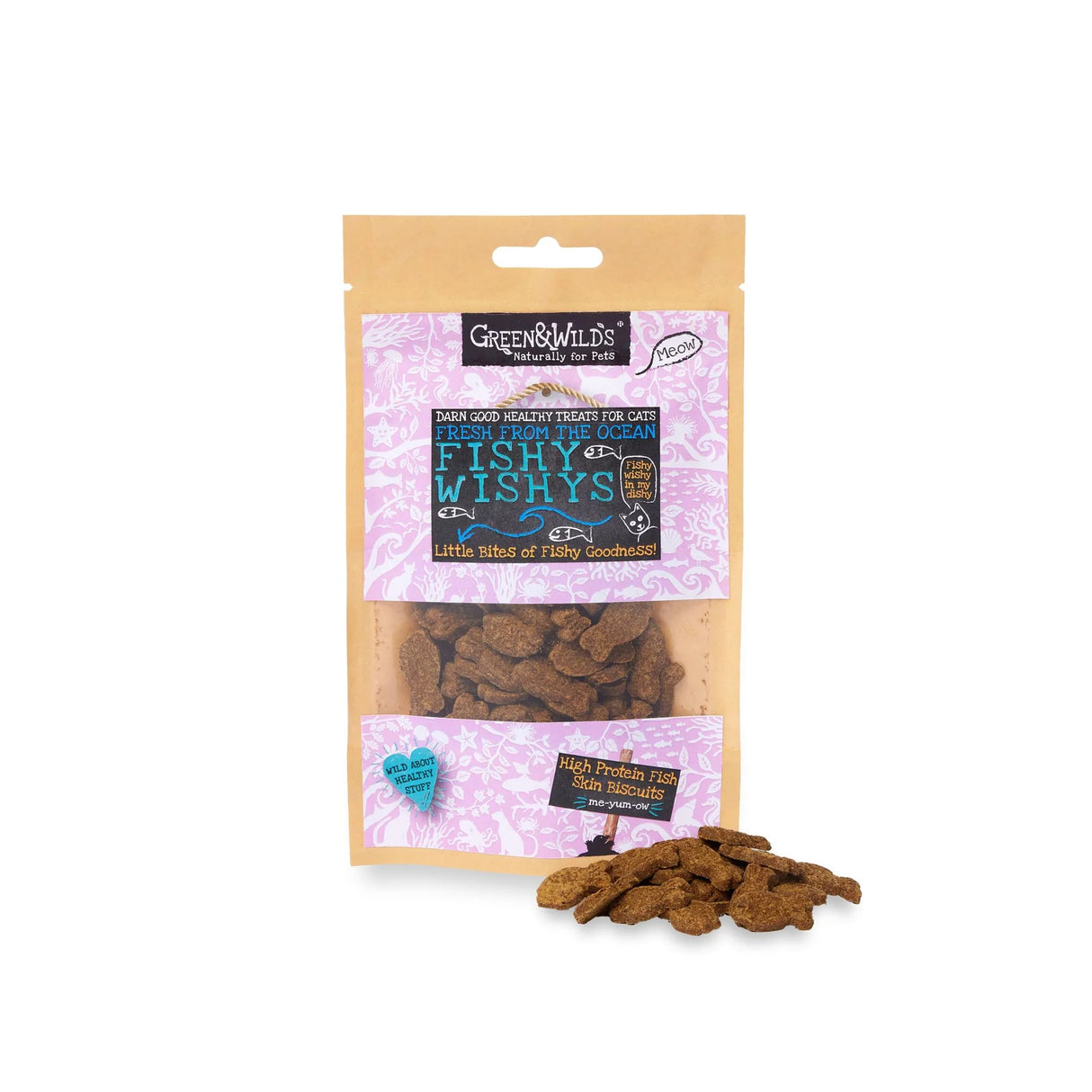 Green&Wilds Fishy Wishys 50g Cat Treats