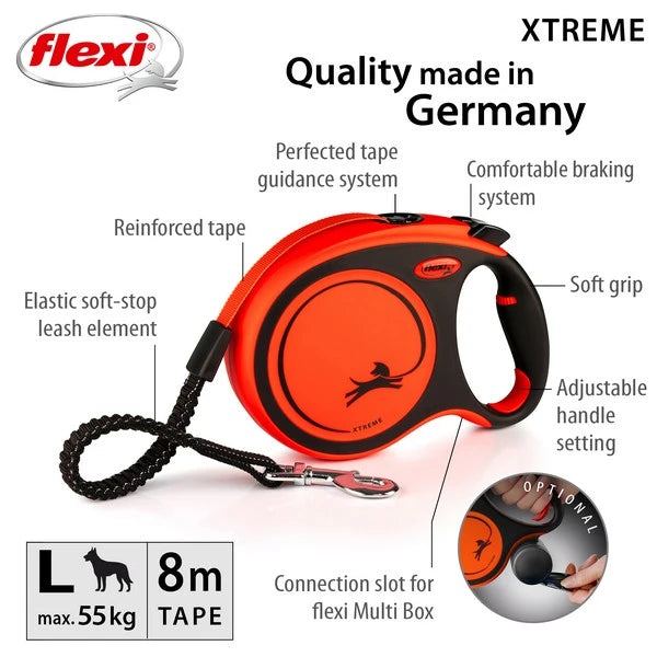 Flexi Xtreme Tape 8m Orange Large