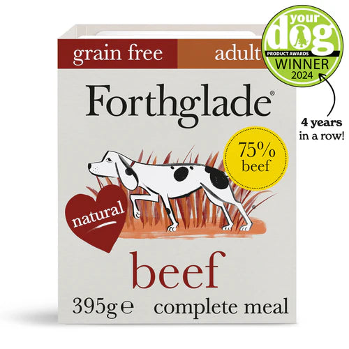 Forthglade Complete Adult Beef Grain Free With Sweet Potato & Vegetables Natural Wet Dog Food 395g