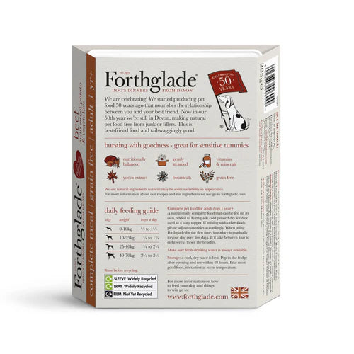 Forthglade Complete Adult Beef Grain Free With Sweet Potato & Vegetables Natural Wet Dog Food 395g