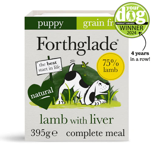 Forthglade Complete Puppy Lamb with Liver & Vegetables Grain Free Wet Dog Food 395g