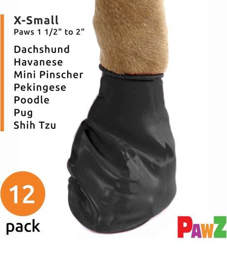 Paws Rubber Dog Boots Black