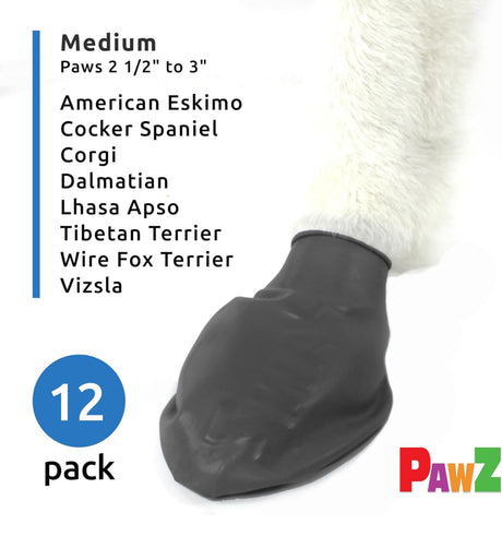 Paws Rubber Dog Boots Black