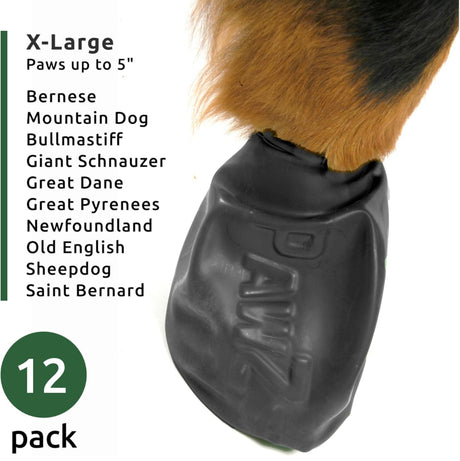 Paws Rubber Dog Boots Black