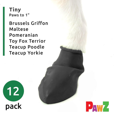 Paws Rubber Dog Boots Black