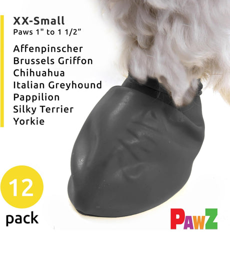 Paws Rubber Dog Boots Black