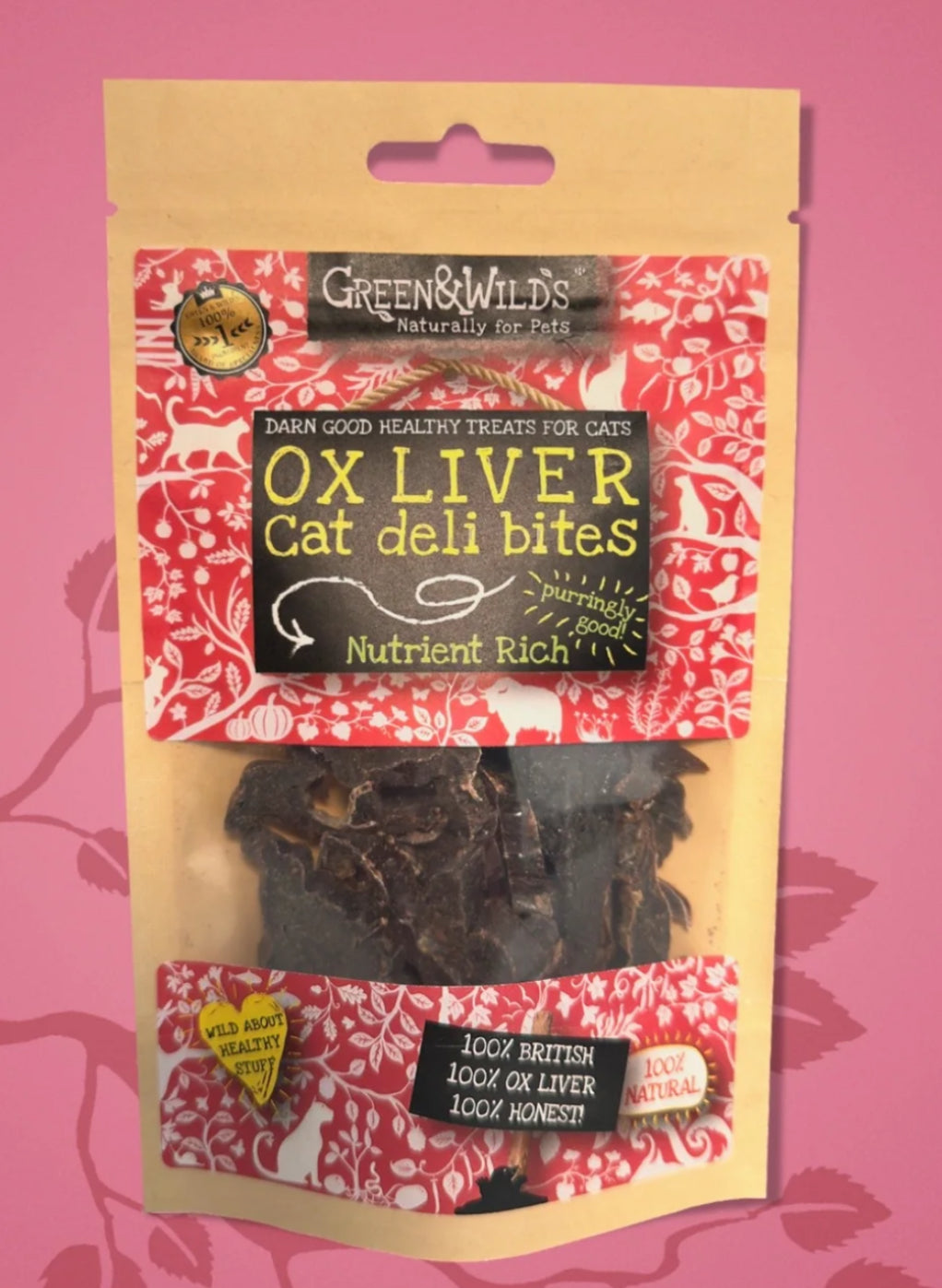 Green & Wilds Ox Liver Deli Bites Cat 40g