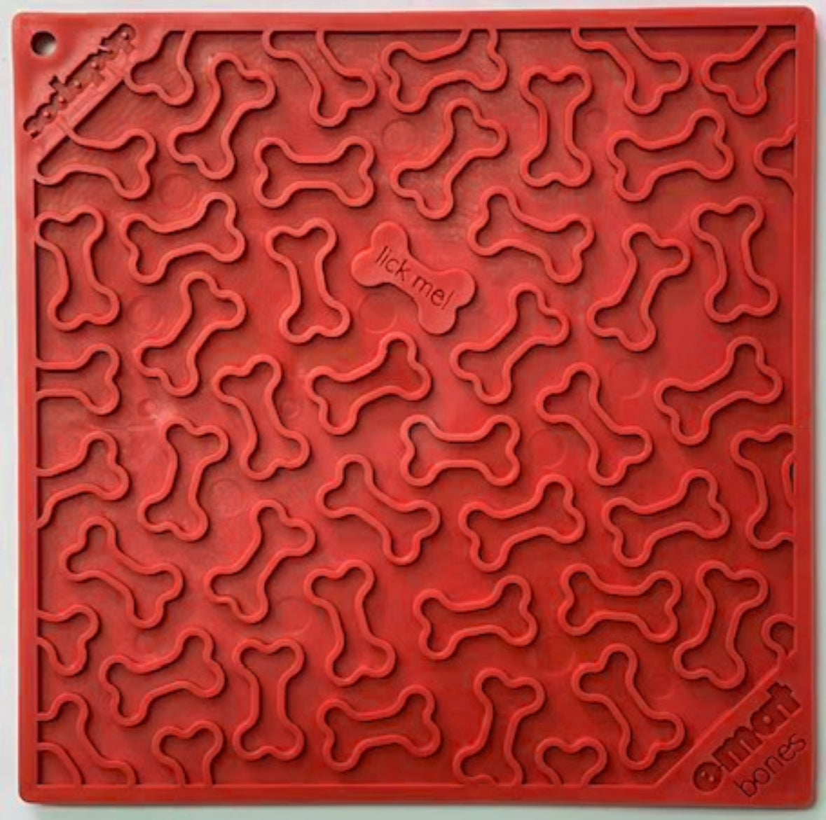 SodaPup Lick Mat Bones Red