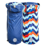 GF Pet Elasto-Fit Reversible Raincoat Navy Retro