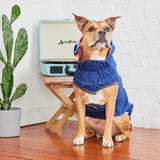 GF Pet Elasto-Fit Reversible Raincoat Navy Retro