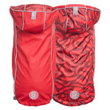 GF Pet Elasto-Fit Reversible Raincoat Red Abstract