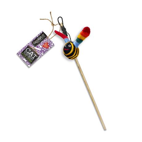 Green&Wild Buzz Bee - Eco Teaser toy with catnip