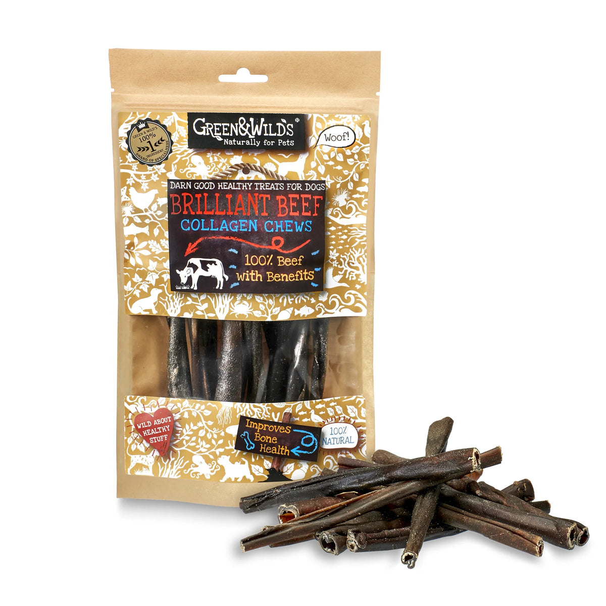 Green&Wilds Brilliant Beef Collagen Chews 100g