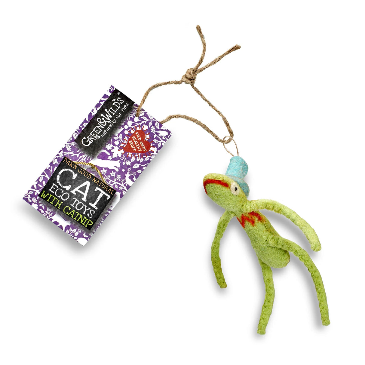 Green&Wilds Freddy Froglegs - Eco Cat toy with catnip