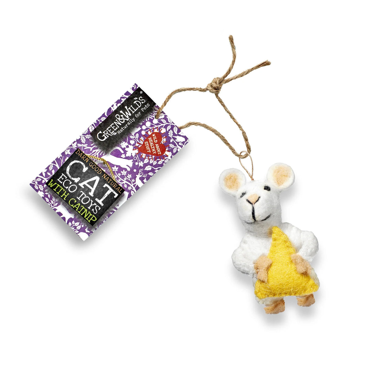 Green&Wilds Monty Jack Mouse - Eco Cat toy with catnip