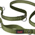 A green Halti dog leash with a double-ended design and a bungee element, featuring a clip at each end and neoprene padding.