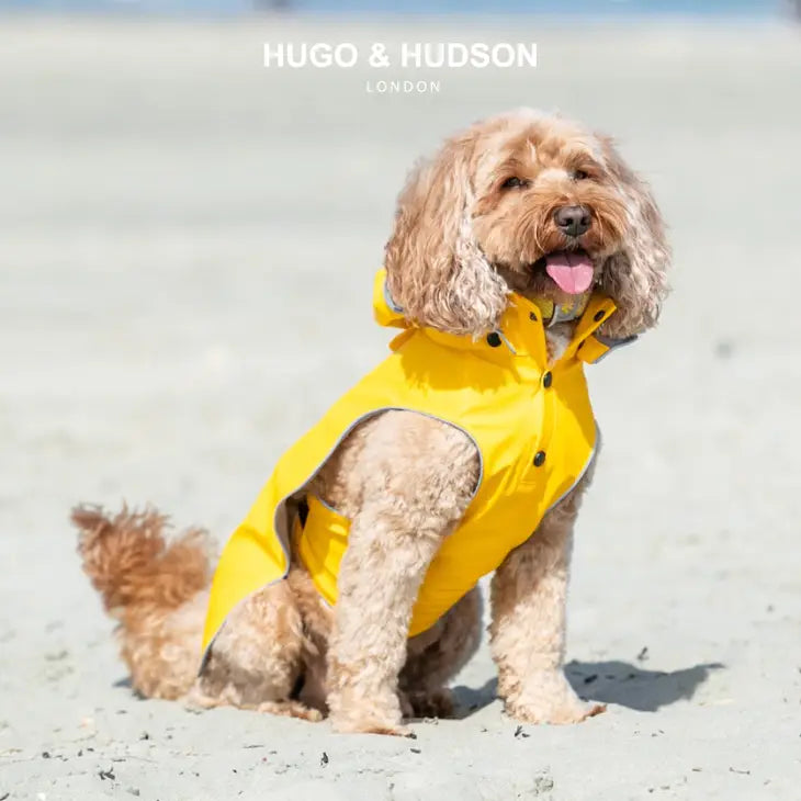 Hugo&Hudson All-weather Waterproof Dog Raincoat - Yellow