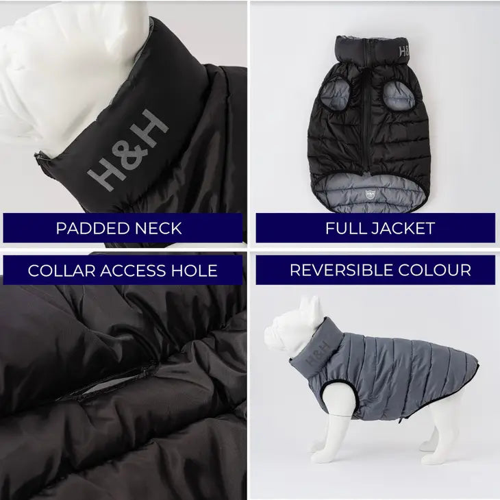 Hugo&Hudson Reversible Dog Puffer Jacket