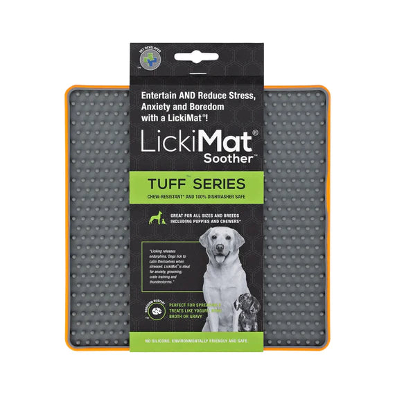 LickiMat Tuff Soother Orange