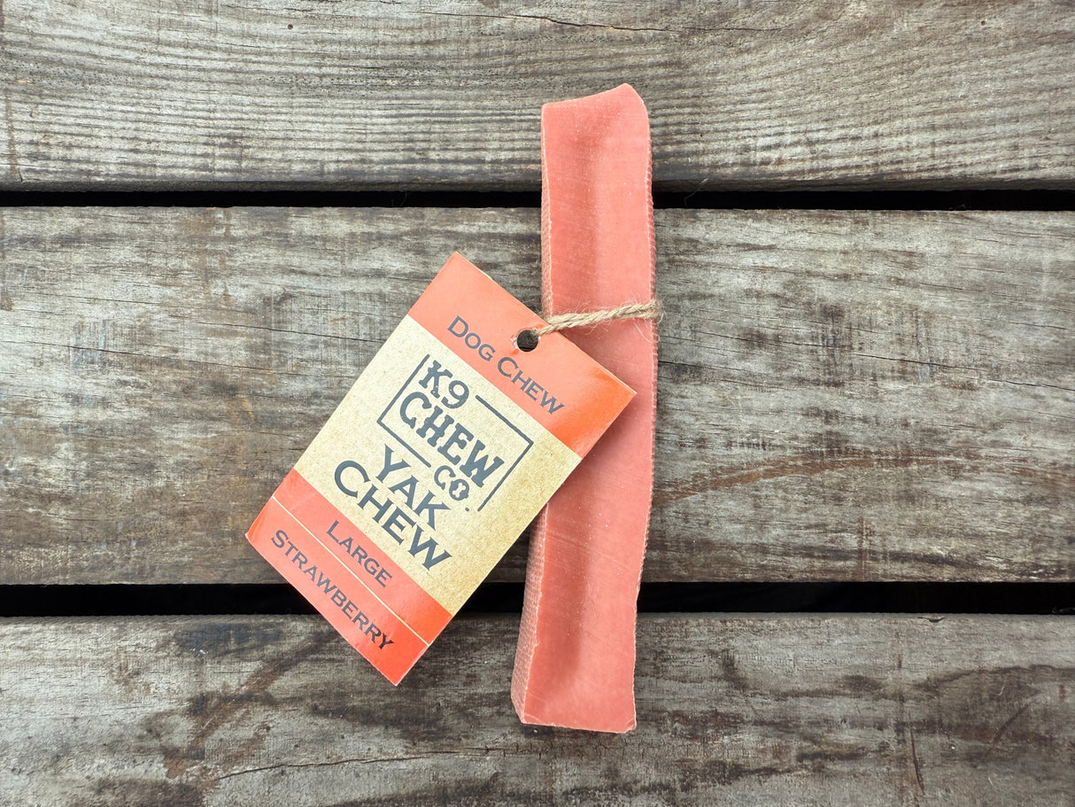 K9 Chews Yak Chew Strawberry Large