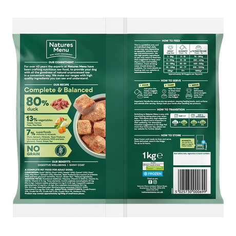 Natures Menu Frozen Country Hunter Duck&Chicken 1kg - In Shop or Pickup only