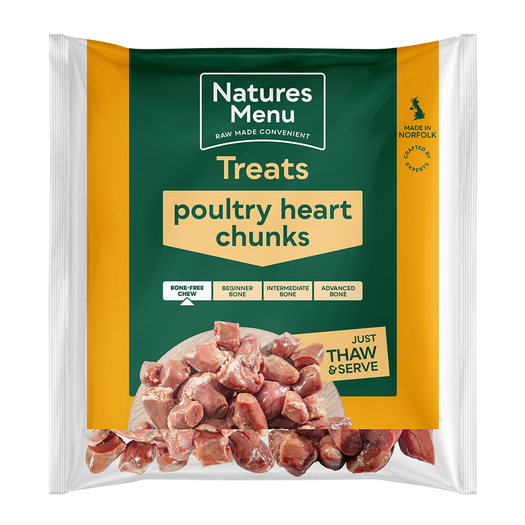 Natures Menu Frozen Chews Raw Poultry Heart Chunks - In Shop or Pickup only
