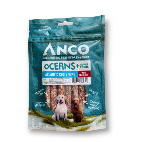 Anco Oceans Plus Atlantic Cod Stick with Cranberry 70g