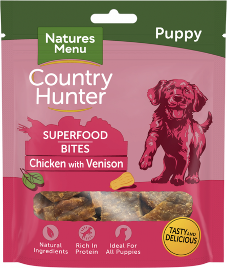 Natures Menu Country Hunter Chicken With Venison Superfood Bites For Puppies