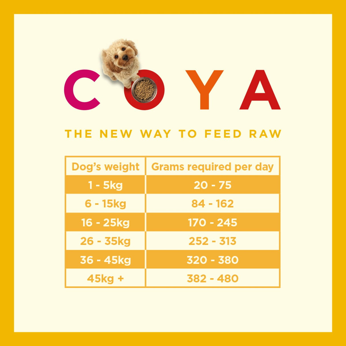 Coya Adult Dog Food Freeze Dried Chicken