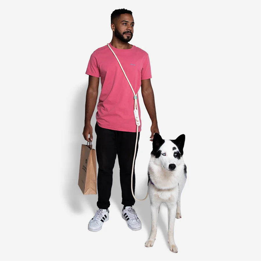 Zeedog Hands-Free Leash Vanilla