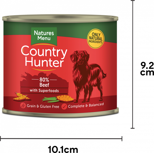 Natures Menu Country Hunter Beef With Superfoods Adult Dog Food Can 600g