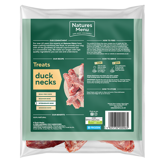 Natures Menu Frozen Chews Duck Neck 7pc - In Shop or Pickup only