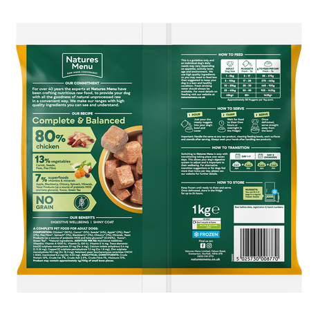 Natures Menu Frozen Country Hunter Chicken 1KG - In Shop or Pickup only