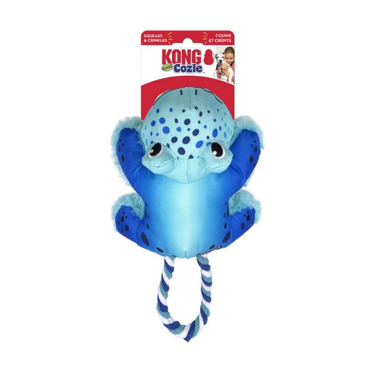 KONG Cozie Tuggz Frog Small Medium