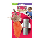 KONG Cat Refillable Catnip Feather Top Carrot