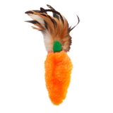 KONG Cat Refillable Catnip Feather Top Carrot