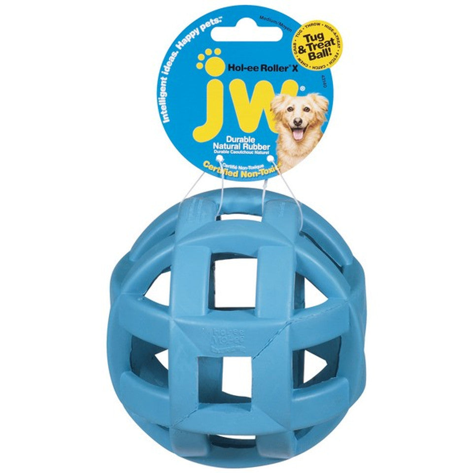 JW Hol-Ee Roller X Extra Thickness Durable Rubber Dog Toy, Tough Chew Treat Dispensing Ball - 15.2cm