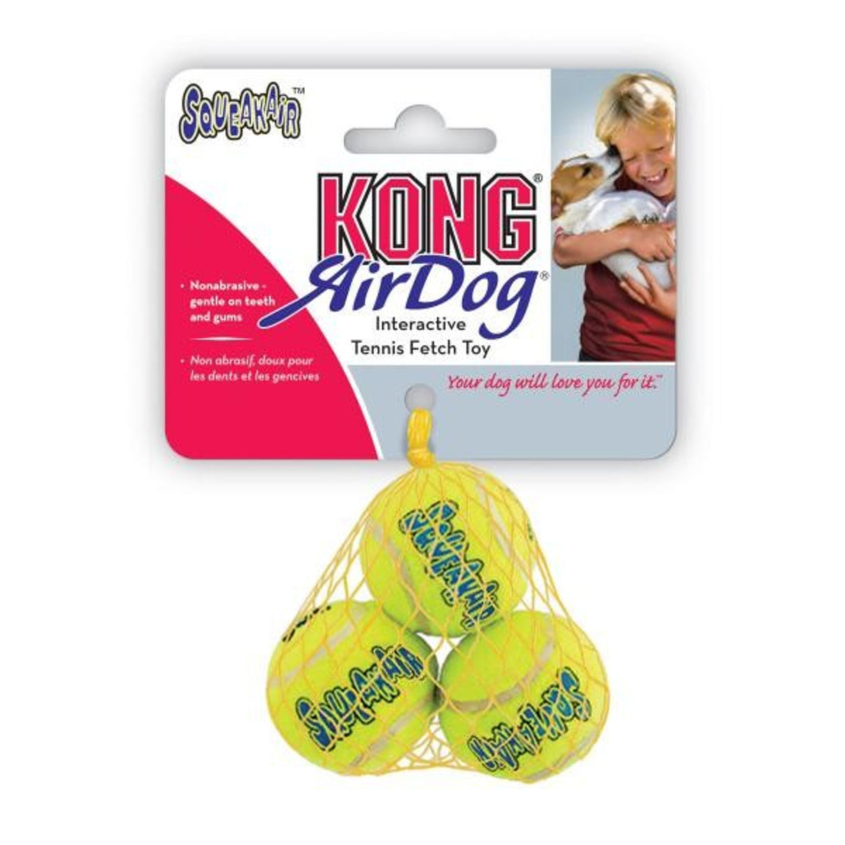 KONG Air Squeaker Tennis Ball 3x Medium