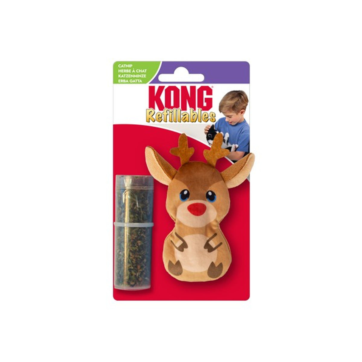 KONG Cat Holiday 2025 Refillables Reindeer